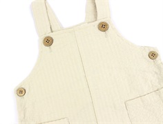 Lil Atelier bleached sand overall shorts